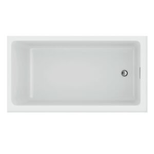 Simplicity Pure 72 x 34 Alcove Bathtub with RH Drain - White 41436 Acritec