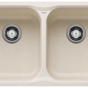 Vision U 2 Bowl Undermount Silgranit Sink - Soft White 402895 Blanco
