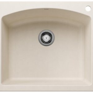 Diamond 1 Bowl Drop-In Silgranit Sink - Soft White 402792 Blanco
