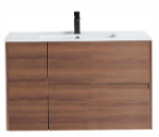 Alden Vanity 36" x 18" 2-Drawer Vanity (Cabinet Only) - Walnut DC2218-36WAL Duval