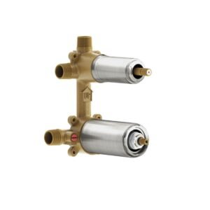 3-Way Aquatonik 1/2" Thermostatic Valve with Diverter - Pure Nickel 104266-125 Kalia