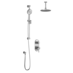 Preciso TD2 Thermostatic Integrated Diverter Shower System with Vertical Ceiling Arm - Chrome BF1819-110-001 Kalia