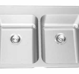 31-1/4" 1-Hole 2 Bowl Drop-In Kitchen Sink - Stainless Steel LBD6408P-1-1 Franke