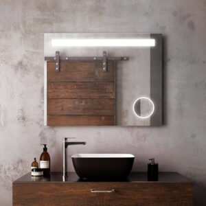 Emblem Illuminated Bathroom Makeup Mirror 38" x 30" MR1673-500-001 Kalia