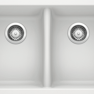 Horizon U 2 Bowl Silgranit Undermount Kitchen Sink - White 401269 Blanco