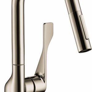 Axor Citterio Prep Kitchen Faucet with Pulldown Spray - Brushed Black Chrome 39836831 Axor