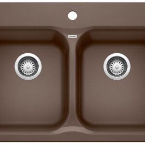 Vision 210 2 Bowl Silgranit Drop-In Kitchen Sink - Cafe 400307 Blanco