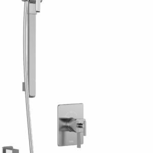 SquareOne TCD1 Plus Thermostatic Coaxial Shower System with Wall Arm - Chrome BF1648-110-100 Kalia