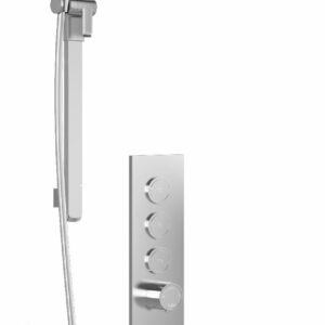 Moroka TB3 Thermostatic Push-Button Shower System with Vertical Ceiling Arm - Chrome BF2097-110-001 Kalia