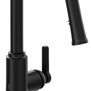 Trattoria Touchless Kitchen Faucet with Pulldown - Black TTSQ111BK RIOBEL