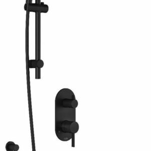 Basico PB4 Pressure Balance Shower System (Less Valve) - Matte Black BF1907-160 Kalia
