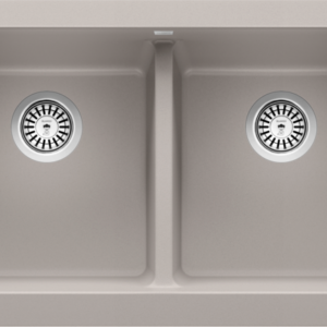 Vintera 33 2 Bowl Apron Front Sink - Concrete Gray 402598 Blanco