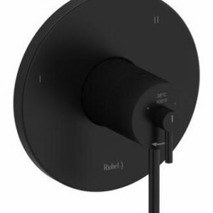 GS 3-Function Thermostatic Valve Trim - Black TGS47BK RIOBEL