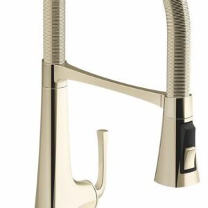 Graze Semi-Professional Kitchen Sink Faucet with 21-9/16" Spout - Vibrant French Gold 22061-AF Kohler