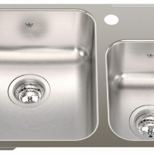 Steel Queen 26-1/2" 1-Hole 1.5 Bowl Drop-In Kitchen Sink - Stainless Steel QCMA1826-7-1 Kindred
