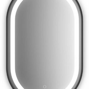 Effect Illuminated 20" x 32" Oblong Mirror with Touch Switch - Black MR1946-570-001 Kalia