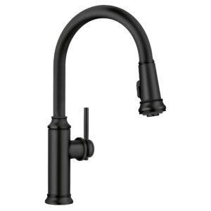 Empressa Kitchen Faucet with Pulldown Spray - Matte Black 443023 Blanco