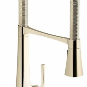Graze Semi-Professional Kitchen Faucet with Spring Pulldown Spray - Vibrant French Gold 22060-AF Kohler
