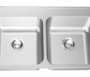 31-1/4" 3-Hole 2 Bowl Drop-In Kitchen Sink - Stainless Steel LBD4408P-1-3 Franke