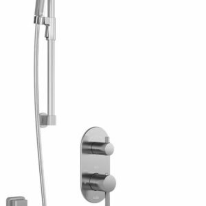 RoundOne TD3 Premia Thermostatic Integrated Diverter Tub and Shower System with Wall Arm - Chrome BF1642-110-200 Kalia