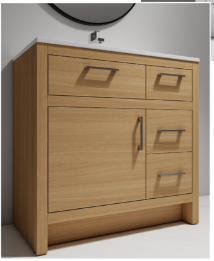 Dice 36 Vanity (Cabinet Only) - Oak DC3518-36WOM Duval