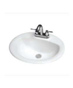 Desoto Centerset Countertop Bathroom Sink - White DL12017-3 Duval