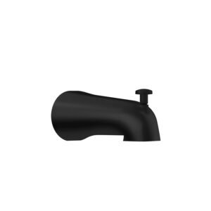 Square Slip Fit Tub Spout with Diverter - Matte Black 105138-160 Kalia