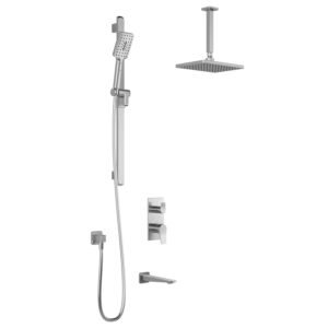 Moroka TD3 Thermostatic Integrated Diverter Shower System with Vertical Ceiling Arm - Chrome BF1926-110-001 Kalia