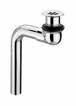 2-Piece Open Grid Offset Bathroom Sink Drain with Overflow - Chrome OK4124 +osb