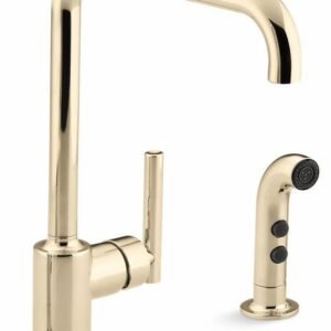Purist Kitchen Faucet with Separate Side Spray - Vibrant French Gold 7508-AF Kohler