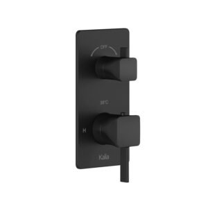 SquareOne 3-Way Thermostatic Valve with Integrated Diverter and Trim - Matte Black BF1583-160 Kalia