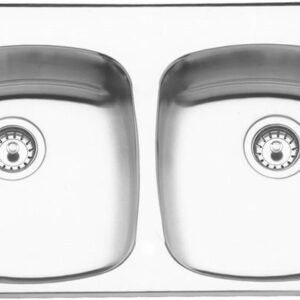 31-1/4" 3-Hole 2 Bowl Drop-In Kitchen Sink - Stainless Steel ALBD6405-1-3 Franke