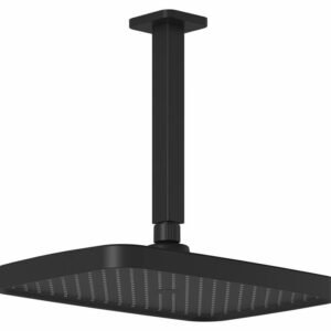 Kareo Plus 12" x 8" Rainshower Shower Head with Vertical Ceiling Arm - Matte Black BF2156-160 Kalia