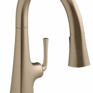 Graze Kitchen Faucet with Pulldown Spray - Vibrant Brushed Bronze 22063-BV Kohler