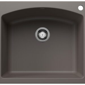 Diamond 1 Bowl Drop-In Silgranit Sink - Volcano Gray 402902 Blanco