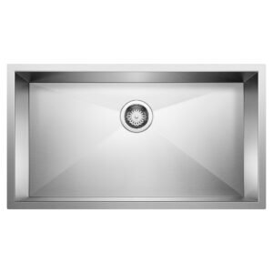 Quatrus U Super 1 Bowl Undermount Kitchen Sink - Stainless 401248 Blanco