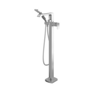 Sobrio Pressure Balance Floor Mount Tub Filler with Handshower Trim - Chrome BF1862-110 Kalia
