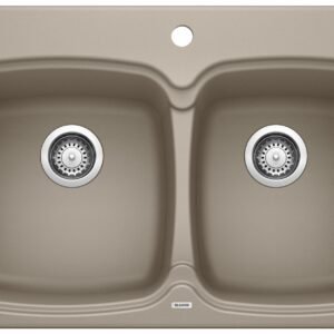 Vienna 210 1.75 Bowl Drop-In Silgranit Sink - Truffle 401822 Blanco