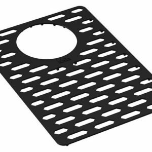 Silicone Mat for 33'' Sink Double 70/30 - Small Mat - Matte Black 107349-320 Kalia