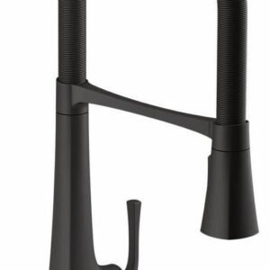 Graze Semi-Professional Kitchen Faucet with Spring Pulldown Spray - Matte Black 22060-BL Kohler