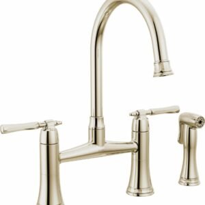 Tulham Bridge Kitchen Faucet with Side Spray - Polished Nickel 62558LF-PN Brizo