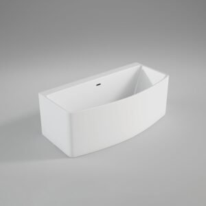 Fiona 66 x 31.5 x 23.2 Semi-Freestanding Tub - White 44282 Acritec