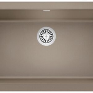 Ikon 33 1 Bowl Silgranit Undermount Apron Front Kitchen Sink - Truffle 402129 Blanco