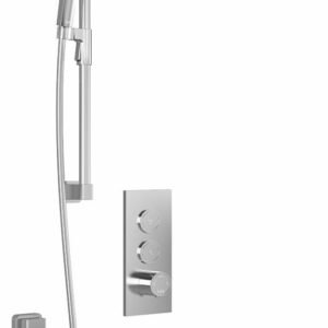 Kareo TB2 Premia Thermostatic Push-Button Shower System with Vertical Ceiling Arm - Chrome BF2099-110-201 Kalia