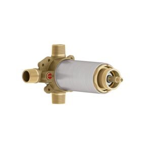 2-Way Thermostatic Coaxial Rough-In Valve with Diverter - Pure Nickel 103994-125 Kalia