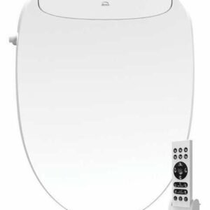 Haven 5000 Elongated Plastic Bidet Toilet Seat with UV Sterilization - White HV5000E 000 Bemis