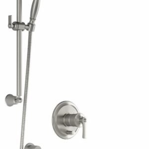 Rustik PB4 Pressure Balance Shower System with Wall Arm (Less Valve) - Pure Nickel BF1517-125 Kalia