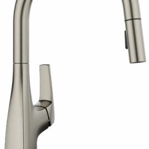 Rivana Kitchen Faucet with Pullldown Spray - Satin Platinum 443249 Blanco