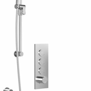 Moroka TB3 Plus Thermostatic Push-Button Shower System with Vertical Ceiling Arm - Chrome BF2097-110-101 Kalia