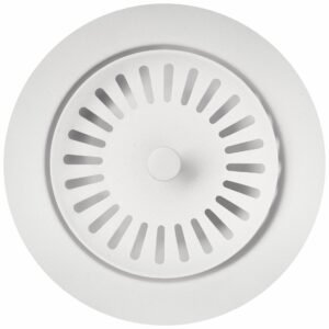 Metal Waste Flange for Garbage Disposal - White 240328 Blanco